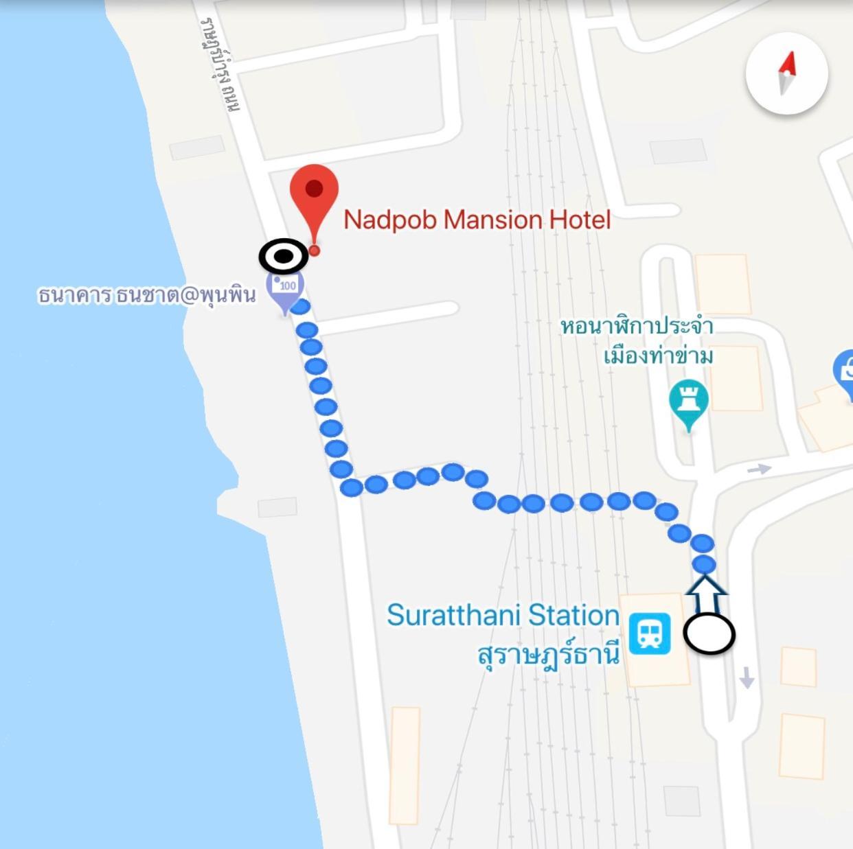 Nadpob Mansion Hotel Surat Thani Bagian luar foto