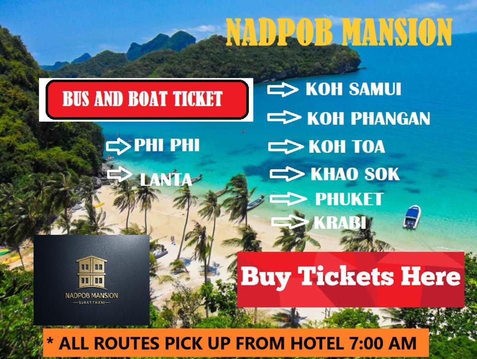 Nadpob Mansion Hotel Surat Thani Bagian luar foto